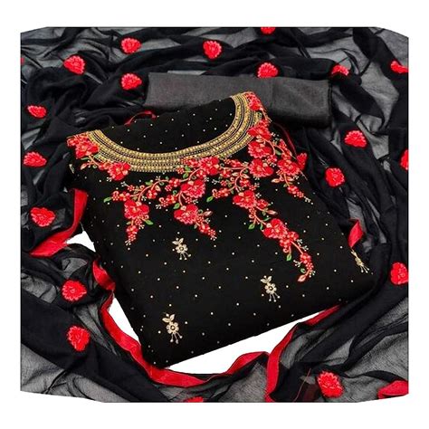 Buy REET MAHAL Women's Heavy Georgette Embroidery Multi Sequence Work ...