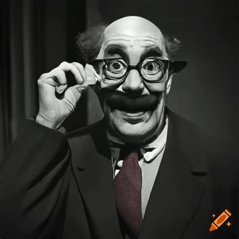 Cartoon image of a sad and broken glasses groucho marx