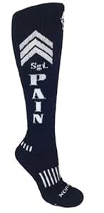 MOXY Socks Sergeant Pain Knee-High Deadlift Socks (Black/White ...