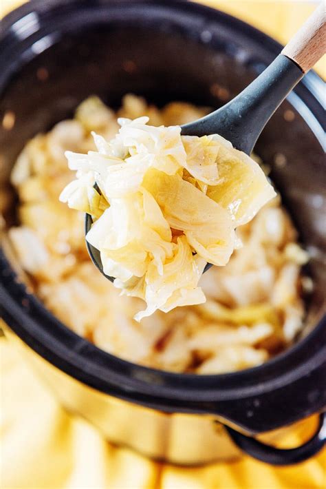 Easy Slow Cooker Cabbage (Vegetarian) | Live Eat Learn