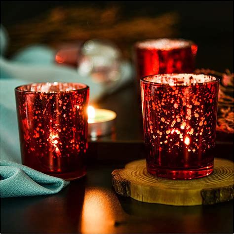 Red Mercury Votive Tealight Candle Holder – The Purple Tree