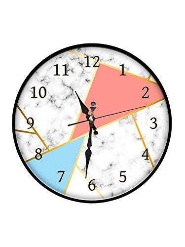 Buy 999STORE Printed White Marble Wall Clock Online at Low Prices in ...