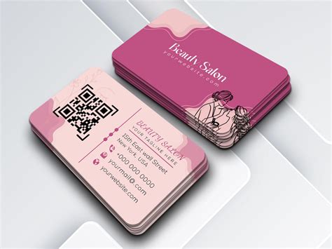 Hair Salon Business Card Design 的图像结果
