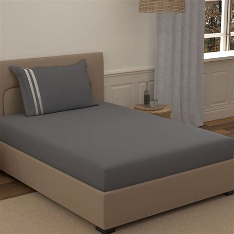 Buy PORTICO Satin Premium Cotton 250TC 2Pc Single Bedsheet Set from ...