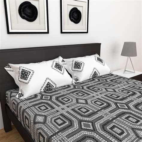 Everyday Essentials Printed 3-Pc. Double Bedsheet Set - 228 x 254 cm ...