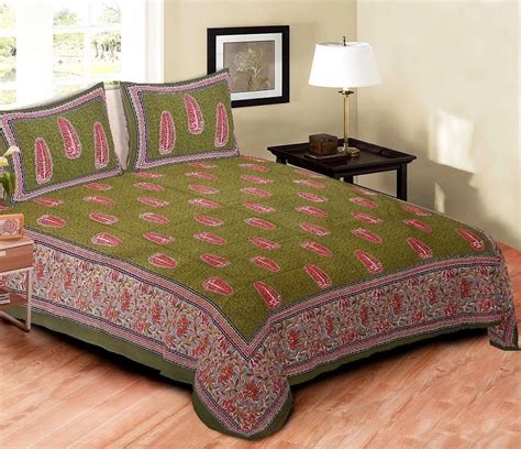 Cotton Printed Bed Sheets - Jaipuri Printed Cotton Bed Sheet ...