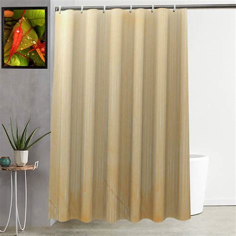 Kuber Industries PVC Self Lining Design Shower Curtain with 8 Hooks ...