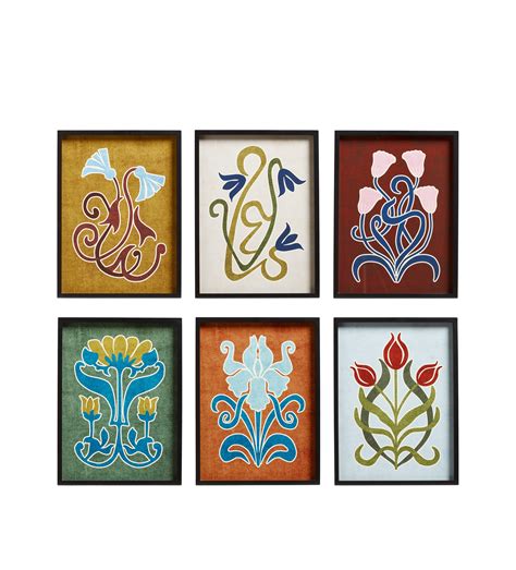 Calla Prints - Set of Six - Blossom Multi-Coloured | OKA