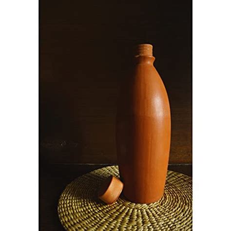 Huge Products World Terracotta Clay Handmade Earthen Mitti Water Bottle ...