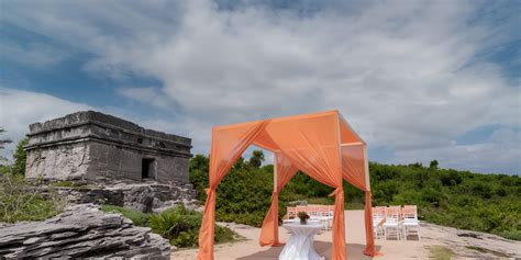 Mayan Ruin wedding venue in Occidental at Xcaret - Mexico