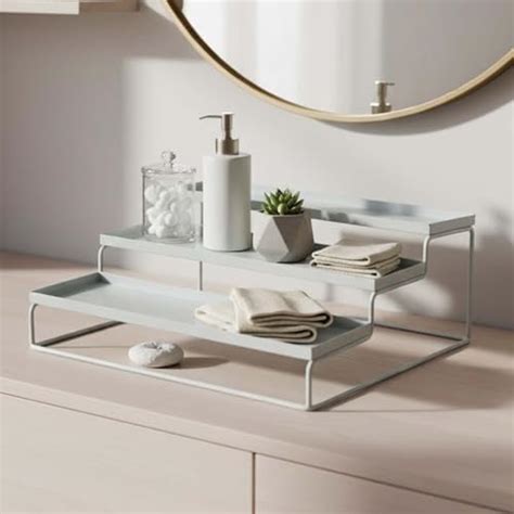 Buy Go Hooked Metal 3-Tier Countertop Organizer Rack for Bathroom ...