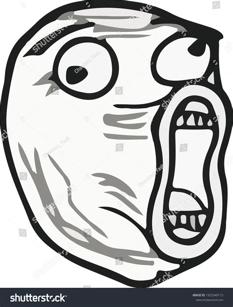 Man Mouth Open Viral Meme Vector Stock Vector (Royalty Free) 1923340115 ...