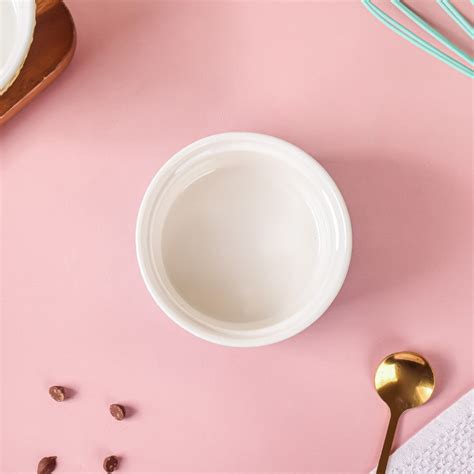 Cool Blue Textured Pudding Bowl Online - Premium Baking Dish | Nestasia
