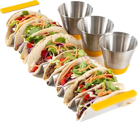 Amazon.com: Mkchentul 316 Stainless Steel Taco Holder Stand for 8 Tacos ...