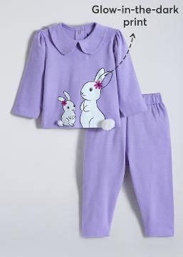 Shop Online 2-Pc Bunny Applique Cotton Leggings Set at ₹287