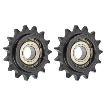 uxcell 2pcs ANSI #40 / DIN(ISO)08A Roller Chain Idler Sprocket 15mm ...