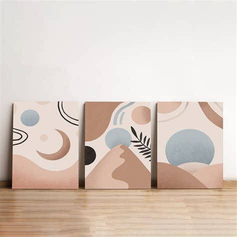 Botanical Art Shapes - Minimalist Canvas Wall Art Painting Prints ...