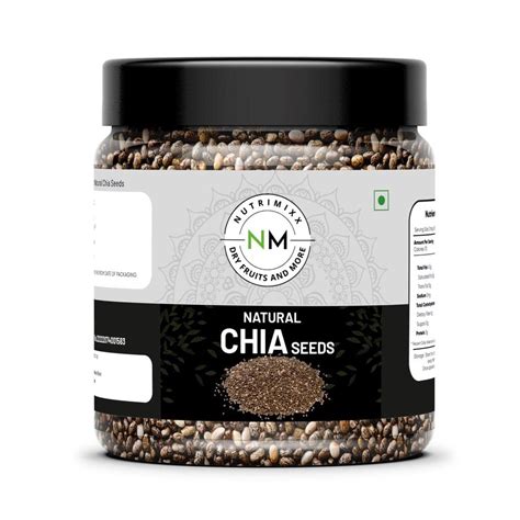 Nutrimixx Chia Seeds for Weight Loss Omega 3 Rich Raw Chia Seed (200 ...