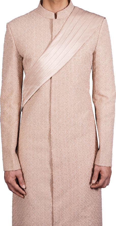 Rose Gold Sherwani Ensemble