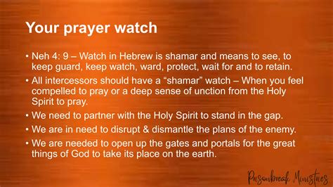The 8 Prayer watches | PPTX