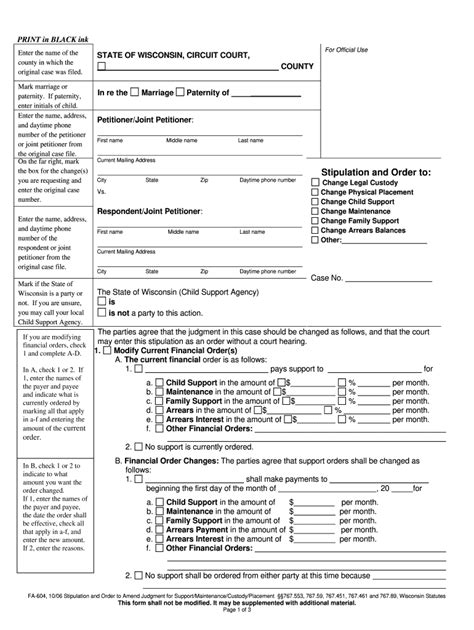 2006 Form WI FA-604 Fill Online, Printable, Fillable, Blank - pdfFiller