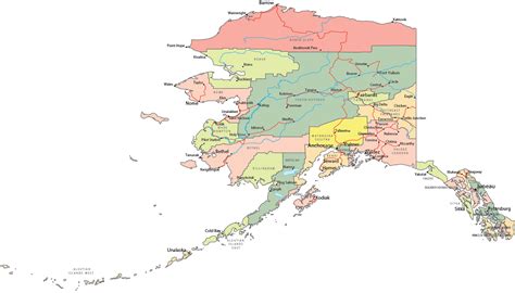 Political Map of Alaska