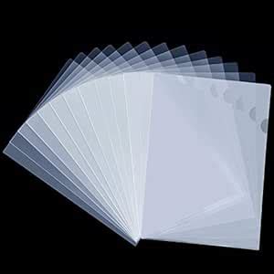 TOPKEY Plastic Clear Document Folders - 60 Pack, L-Type Folders Copy ...