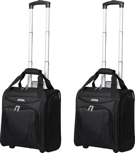 Aerolite - Aerolite Carry On Under Seat Wheeled Trolley Luggage Bag (2 ...