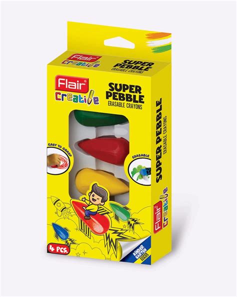 FLAIR Creative Kinder Garten Super Series Pebble Erasable Crayons ...