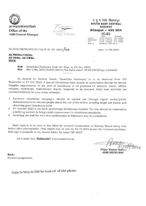 Action PLAN Swachta Pakhwara 2023 compressed - Sports, Exercise, and ...