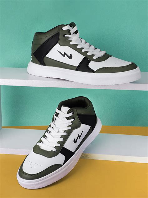 Buy Sneakers For Men: Stack-Wht-Olive-Blk | Campus Shoes