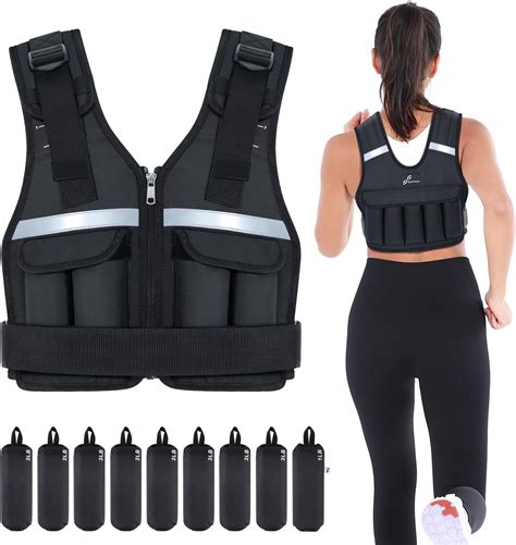 Sportneer Adjustable Weighted Vest Weights Set, 2-18 lbs/2-40 lbs Body ...