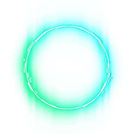 Light Blue Green Neon Border Refracting Circle, Neon, Neon Border ...