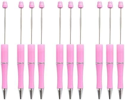 LOOM TREE® 10 Pieces DIY Black Ink Pens Beaded Pens Ballpoint Pen Bead ...