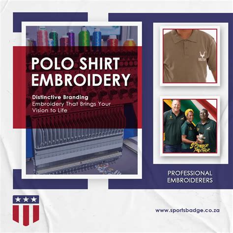 Custom Embroidered Polo-Shirts in South Africa by Sports Badge