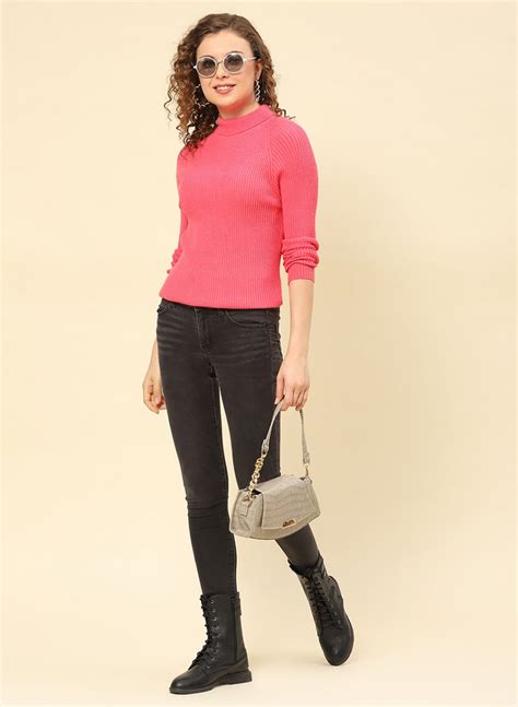 Buy Women Pink Solid Blend wool Sceavy Online in India - Monte Carlo
