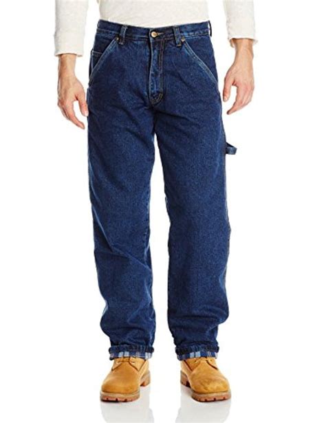 Stanley Men's Flannel Lined Carpenter Jean, Medium Blue, 40x32 ...