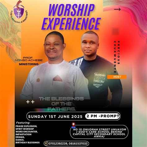 Worship Experience, Awka Capital City of Anambra., Asaba, 1 June 2025 ...