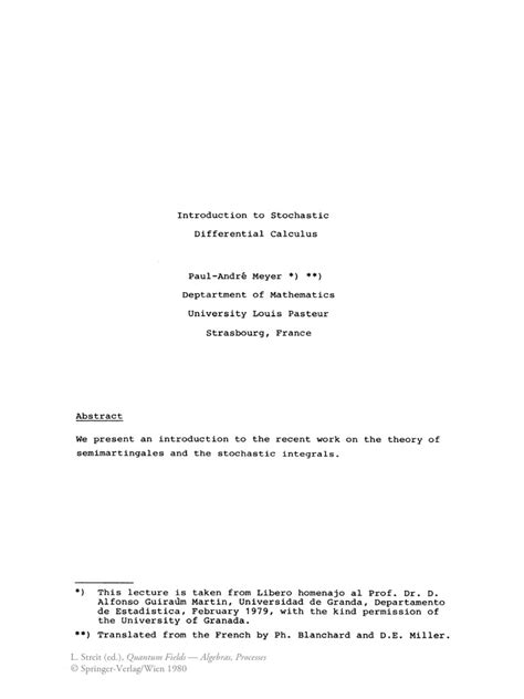 Stochastic Calculus 的图像结果