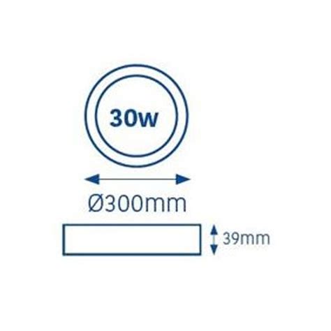 Plafón LED de 30W con IP54 modelo Gelys redondo blanco de Cristalrecord