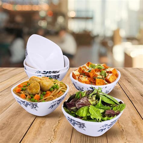 Kuber Industries Shatter Resistant Melamine White Bowls Set of 6 ...