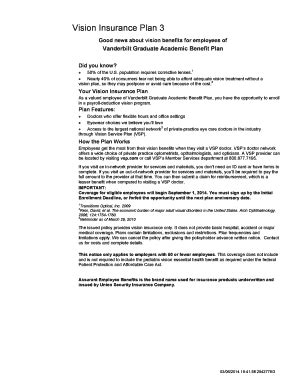 Fillable Online Vision Insurance Plan 3 - Garnett-Powers Associates Inc ...