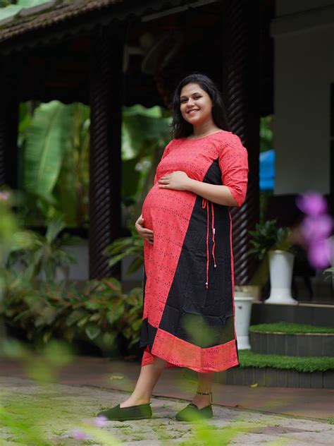 Maternity Long Tops- Red – ZIVAMOMS