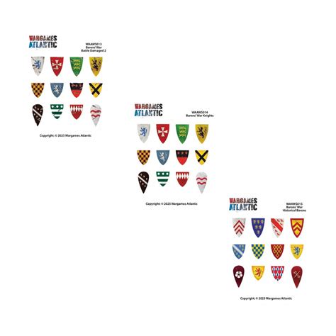 Acheter Baron's War Shield Decals 2 - Wargames Atlantic - Jeux de figurines