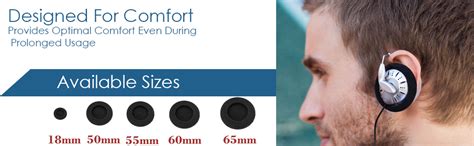 Crysendo Headphone Cushion Ear Muffs (60mm / 6cm) 6Pcs 5mm Thick ...