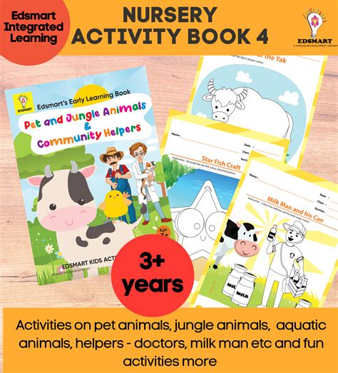 Edsmart Activity Book 4 for Kids in English | 3 to 5 years old kids ...