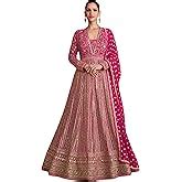 Miss Ethnik Women's Faux Georgette Full Sleeve Stitched Embroidered ...