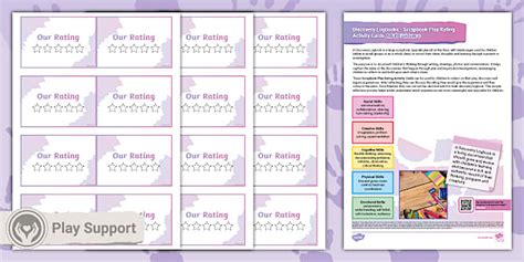 Play Rating Activity Cards for Discovery Logbooks