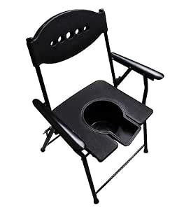 Folding Commode Over Toilet, Bedside Commode Chair, Shower Seat with ...