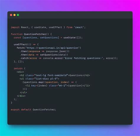 Question API Vendor Portal